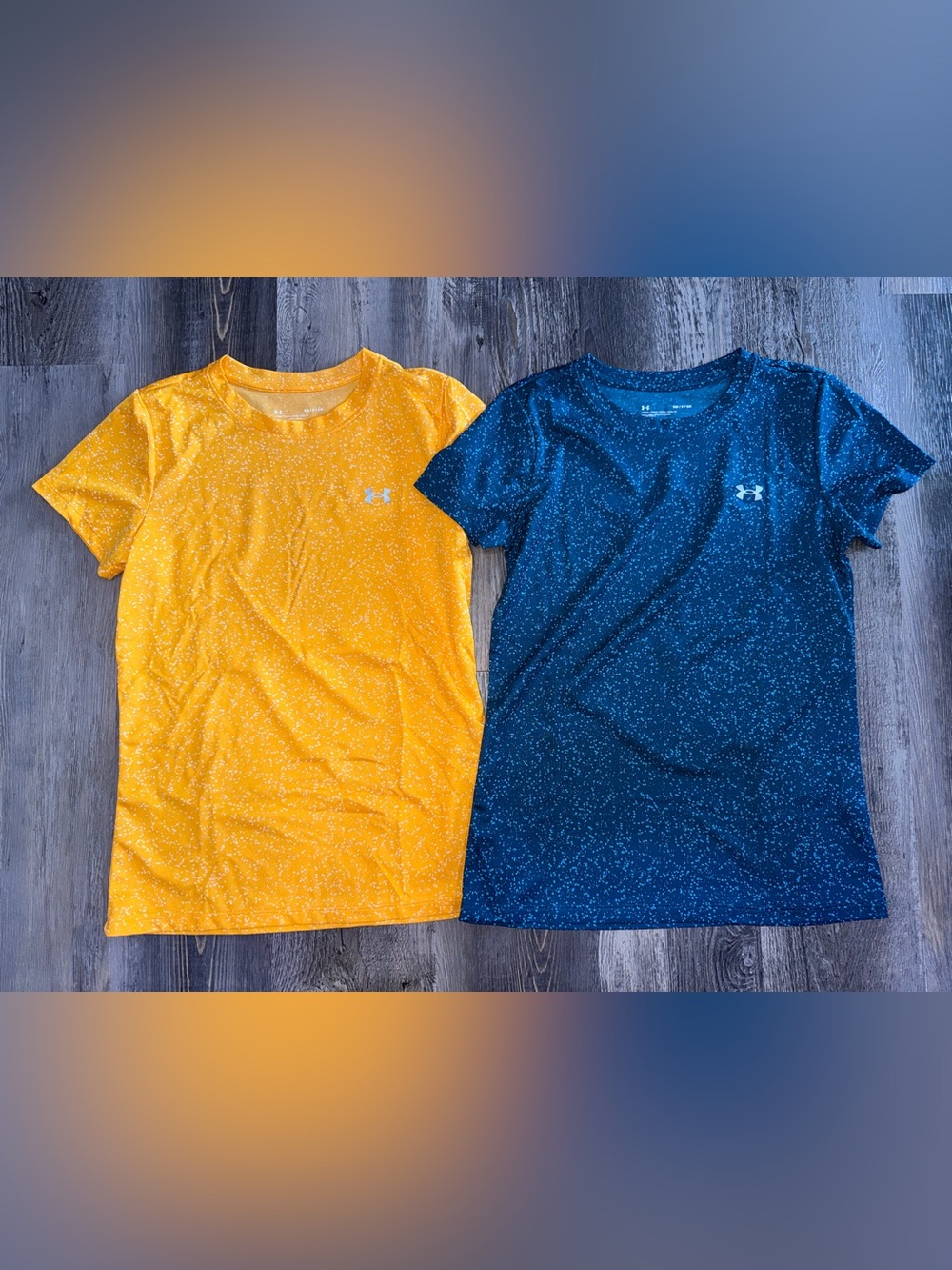Under Armour Short Sleeve Loose Tee - Yellow & Navy Speckle, Women’s Size Small